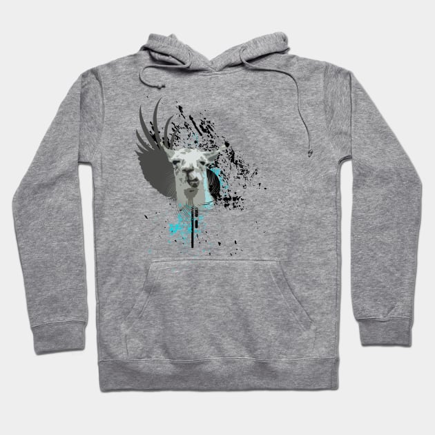 hi-fi llama Hoodie by somatosis